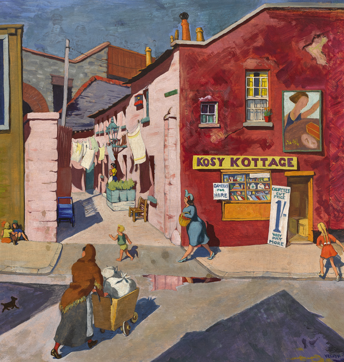 QUEEN'S MEWS COURT, STORE STREET, DUBLIN, c.1939-1940 by Harry Kernoff sold for 16,000 at Whyte's Auctions