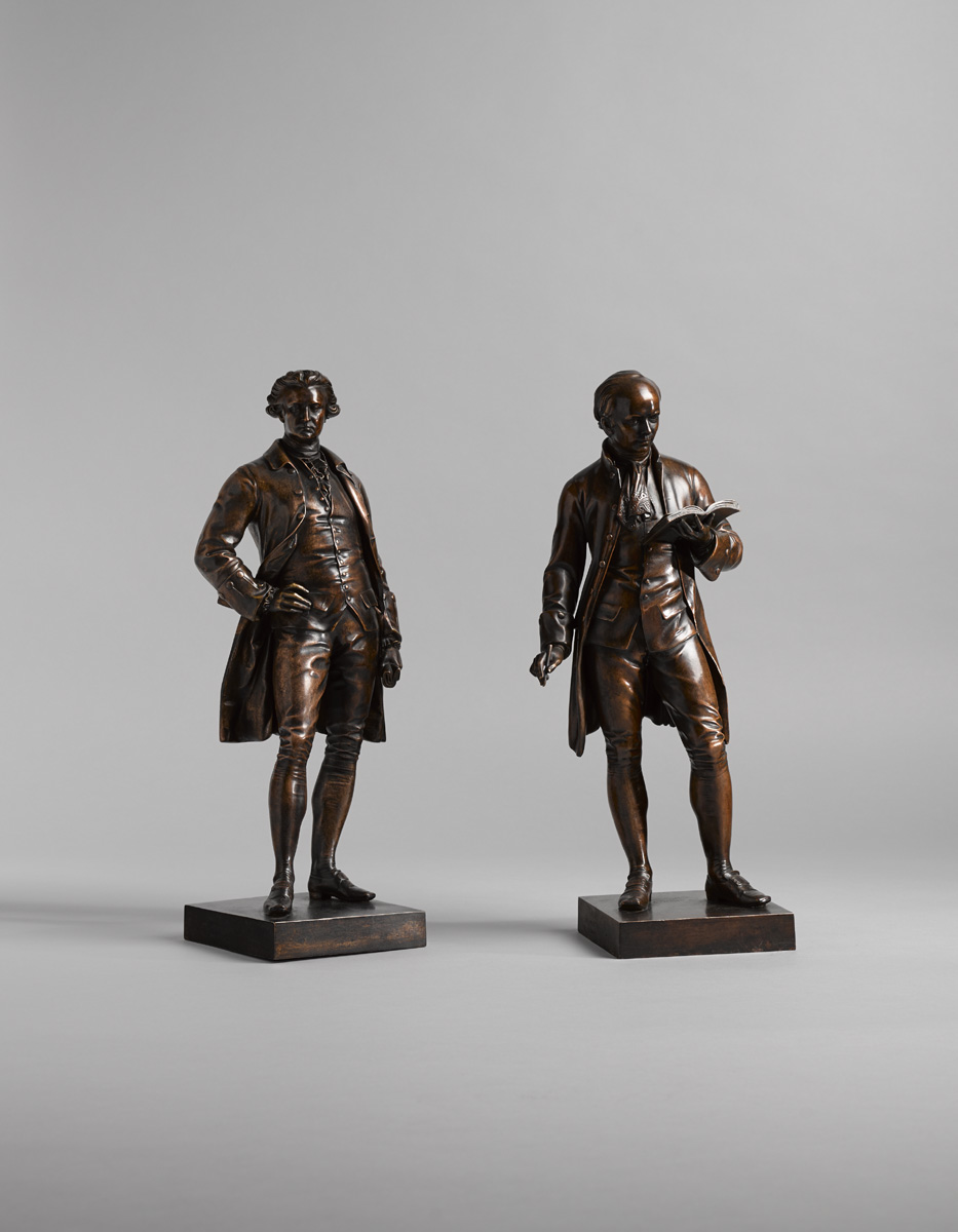 STATUES OF OLIVER GOLDSMITH & EDMUND BURKE (A PAIR) by John Henry Foley sold for 5,800 at Whyte's Auctions