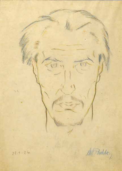 PORTRAIT OF A MAN, 1924 by Anton Emanuel Peschka sold for 300 at Whyte's Auctions