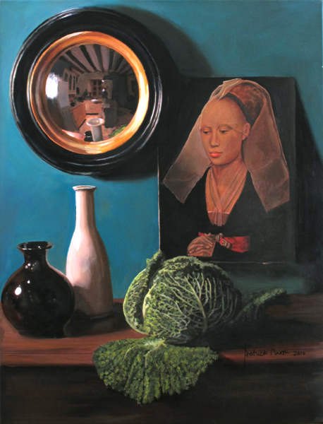 STILL LIFE WITH PORTRAIT BY VAN EYCK by Patrick Marsh sold for 1,400 at Whyte's Auctions