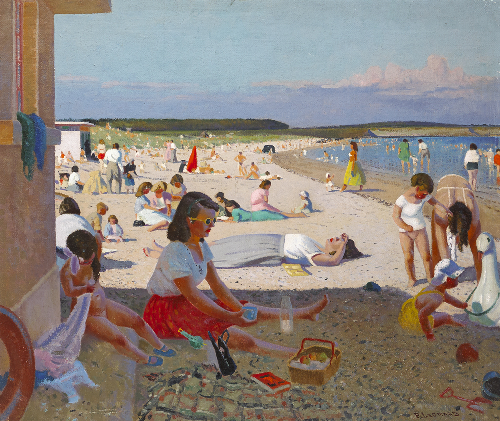 A HOT DAY IN RUSH, COUNTY DUBLIN by Patrick Leonard HRHA (1918-2005) at Whyte's Auctions