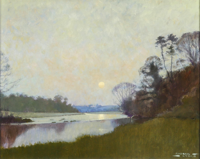 MOONRISE ON THE BOYNE, 1995 by Padraig Lynch sold for 500 at Whyte's Auctions