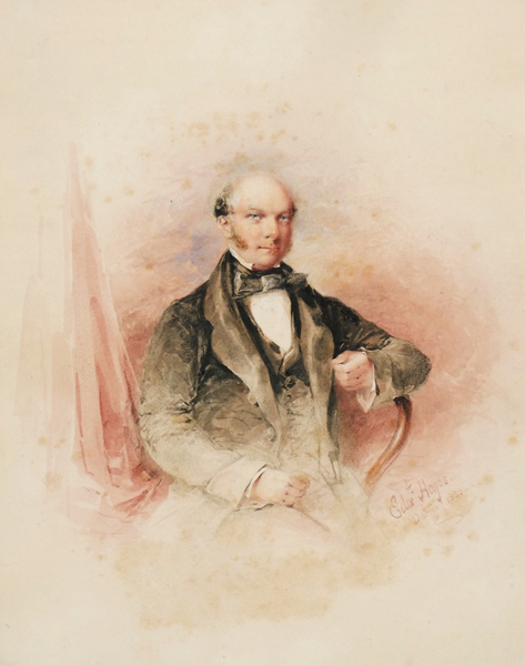 PORTRAIT OF A GENTLEMAN, 1853 by Edward Hayes sold for 300 at Whyte's Auctions