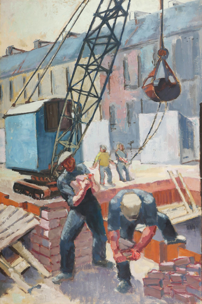 DOCKLAND SCENE by Marjorie Doreen Penson sold for 300 at Whyte's Auctions