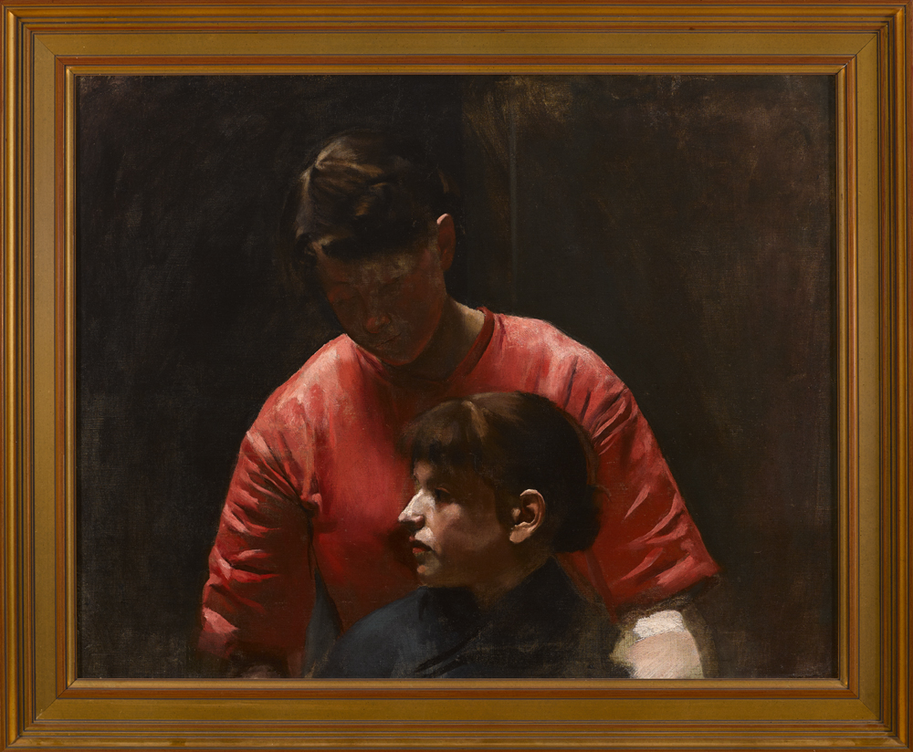 WOMAN AND YOUNG GIRL by Richard Thomas Moynan sold for 2,000 at Whyte's Auctions