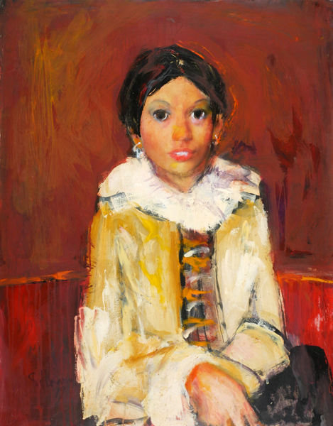 GIRL IN A RUFFLE COLLAR,1979 by Jack Donovan sold for 420 at Whyte's Auctions