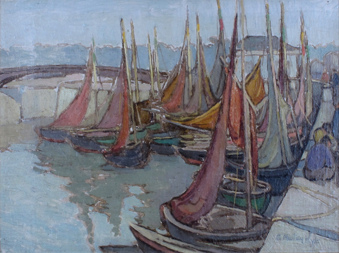 SAILBOATS AT HARBOUR by Georgina Moutray Kyle sold for 400 at Whyte's Auctions