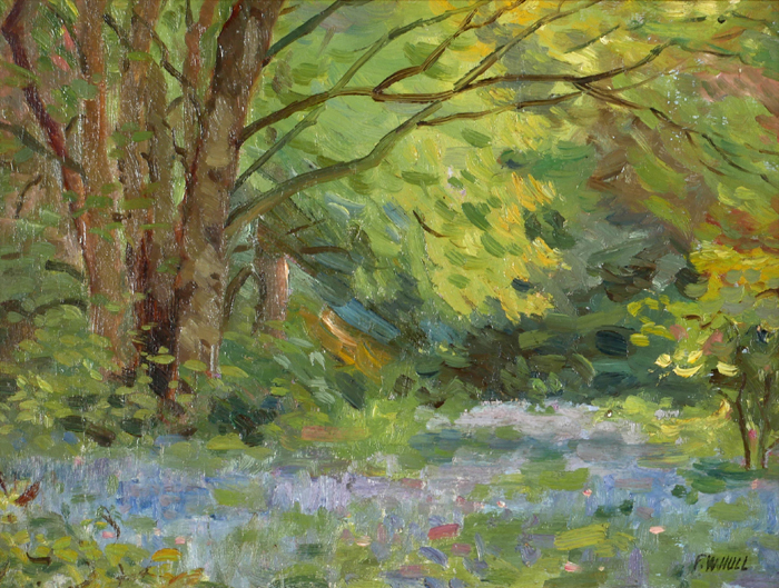 BLUEBELLS IN BELVOIR PARK [BELFAST] by Frederick William Hull sold for 280 at Whyte's Auctions