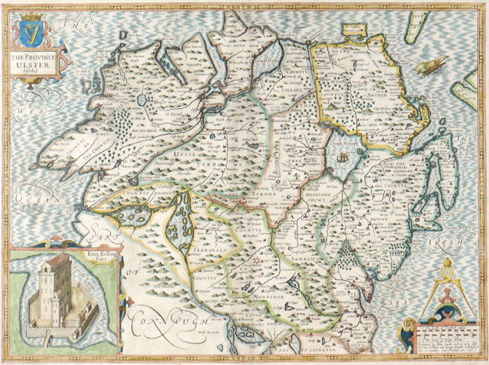 Early 17th century, map of Ulster by John Speed. at Whyte's Auctions