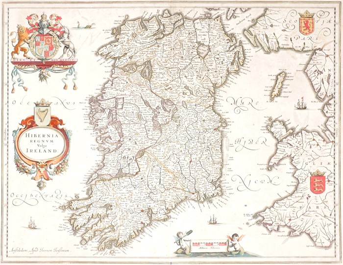 1646 Map of Ireland, by Joannes Jansson. at Whyte's Auctions