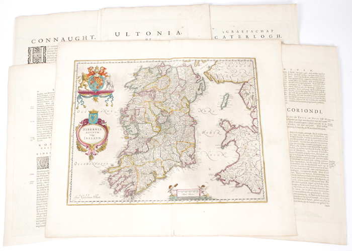 1654 Maps of Ireland by Joan Blaeu, from Theatrum or Novus Atlas. at Whyte's Auctions