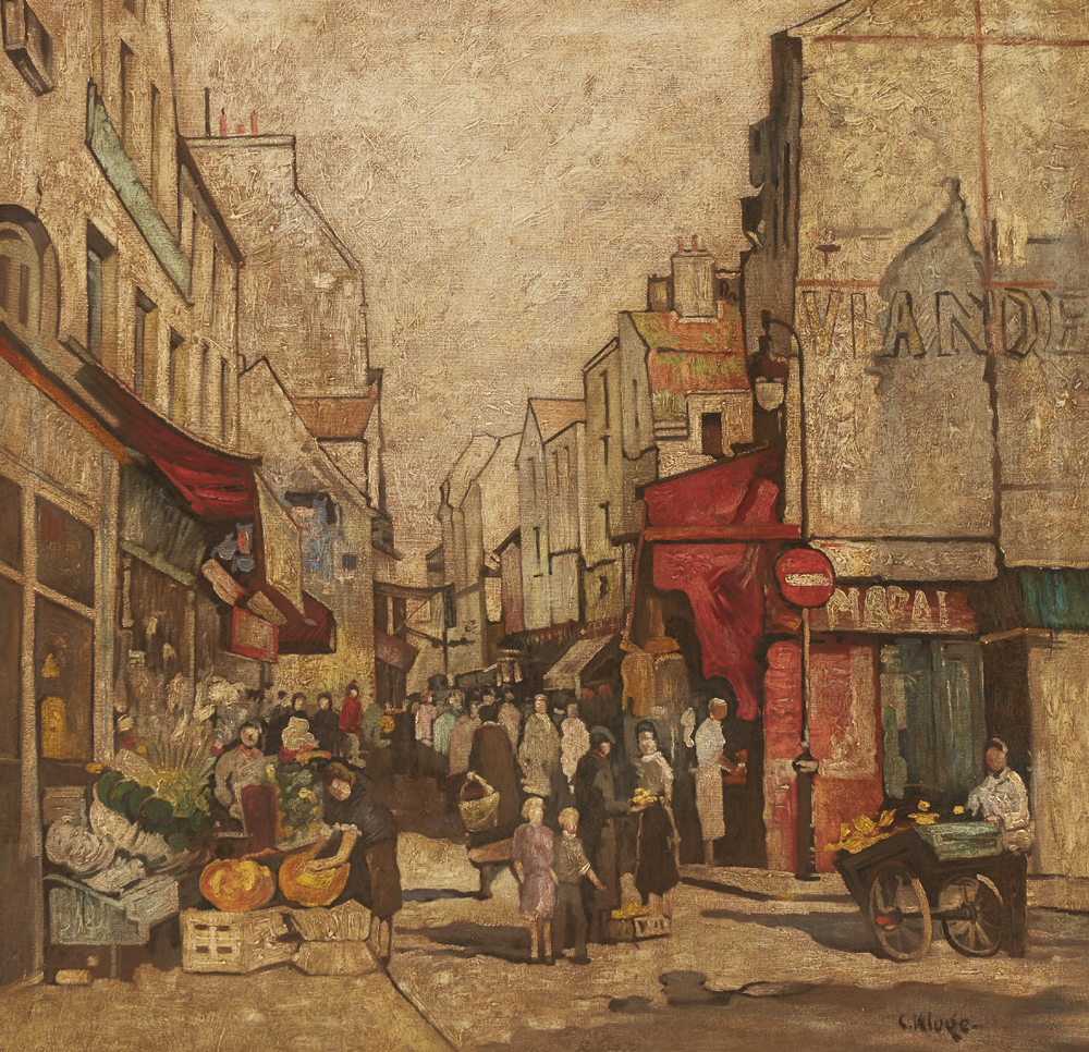 FRENCH MARKET SCENE by Constantin Kluge sold for 850 at Whyte's Auctions