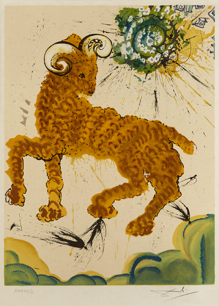ARIES, 1967 by Salvador Dal sold for 3,200 at Whyte's Auctions