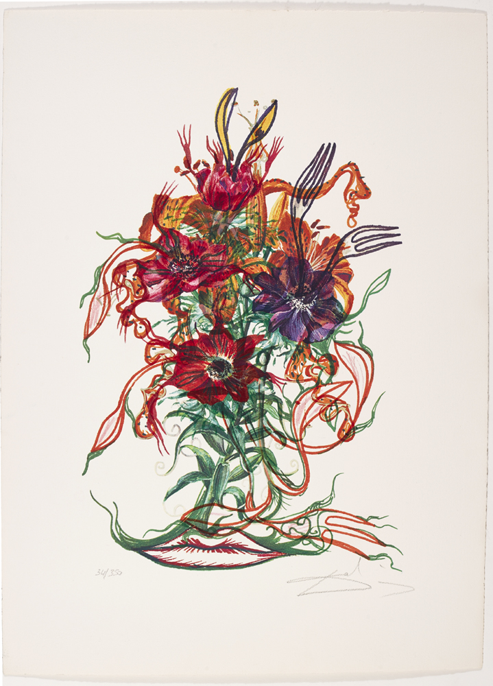 FLEURS SURRALISTES: ANEMONE PER ANTI PASTI, 1972 by Salvador Dal sold for 2,100 at Whyte's Auctions