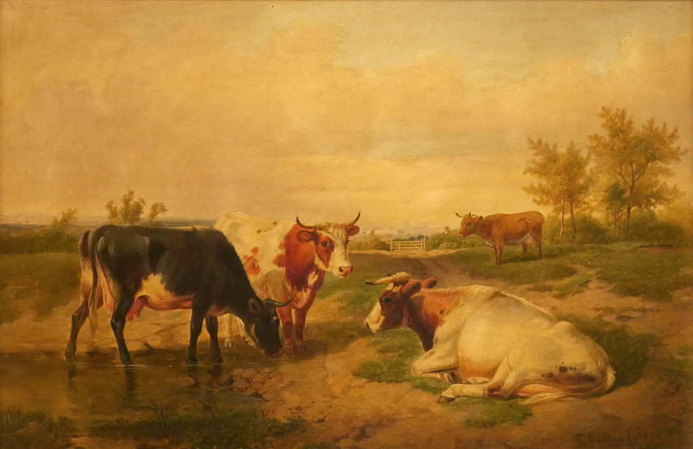 CATTLE RESTING by Thomas Sidney Cooper sold for 1,400 at Whyte's Auctions