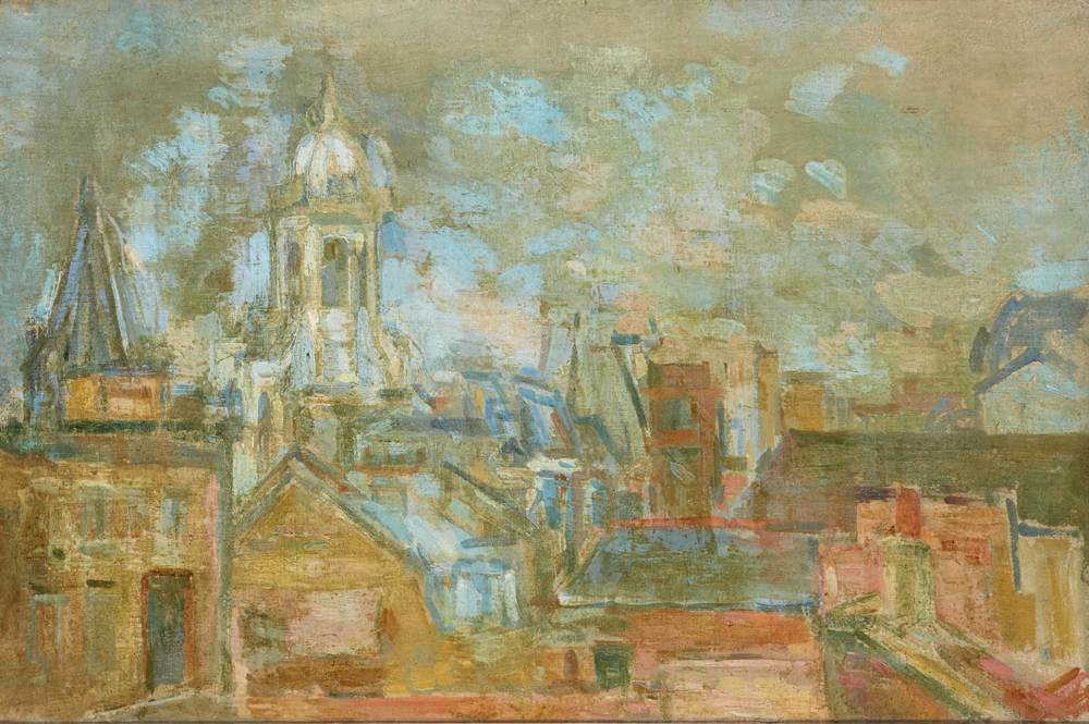 ROOFTOPS by Stella Steyn sold for 1,200 at Whyte's Auctions