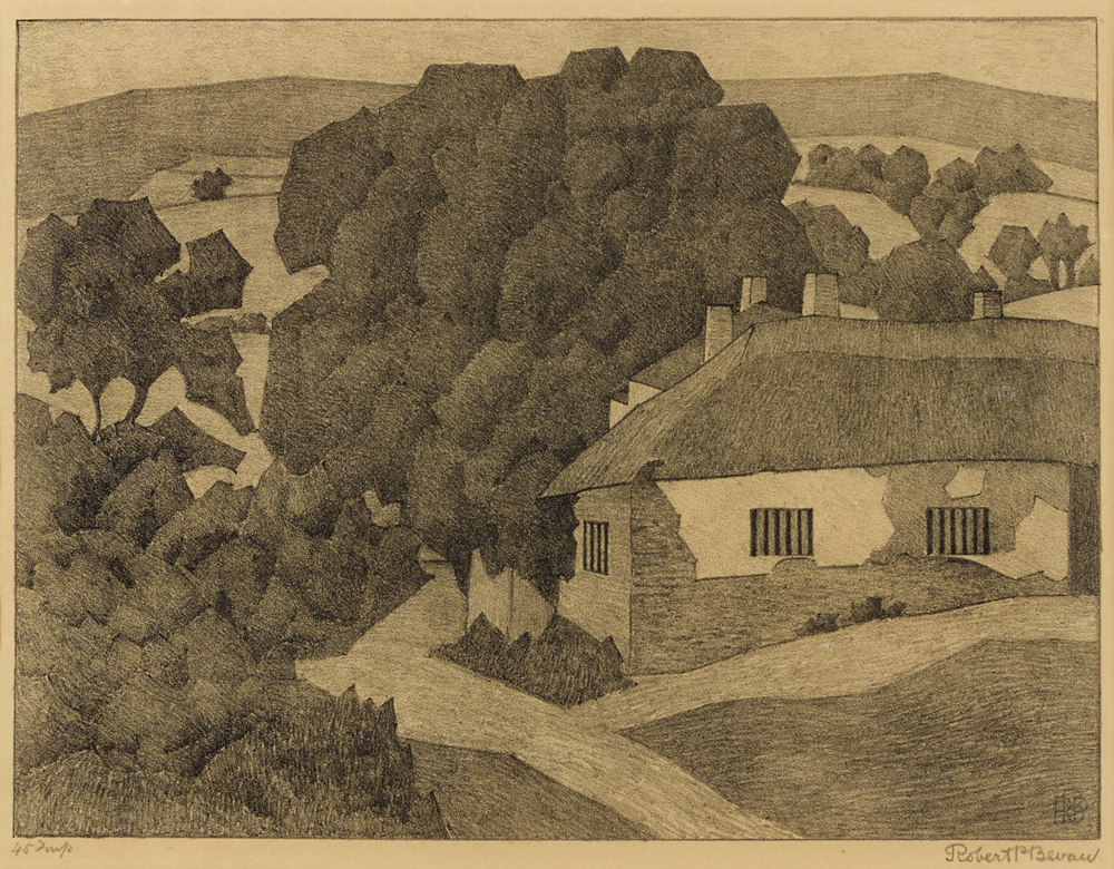 THE SMITHY, LUPPITT, DEVON, 1920 by Robert Polhill Bevan sold for 1,300 at Whyte's Auctions