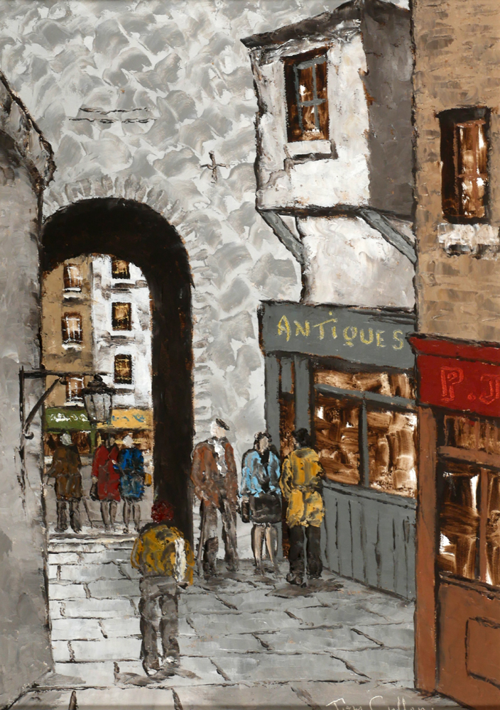 MERCHANT'S ARCH, TEMPLE BAR, DUBLIN by Tom Cullen sold for 280 at Whyte's Auctions