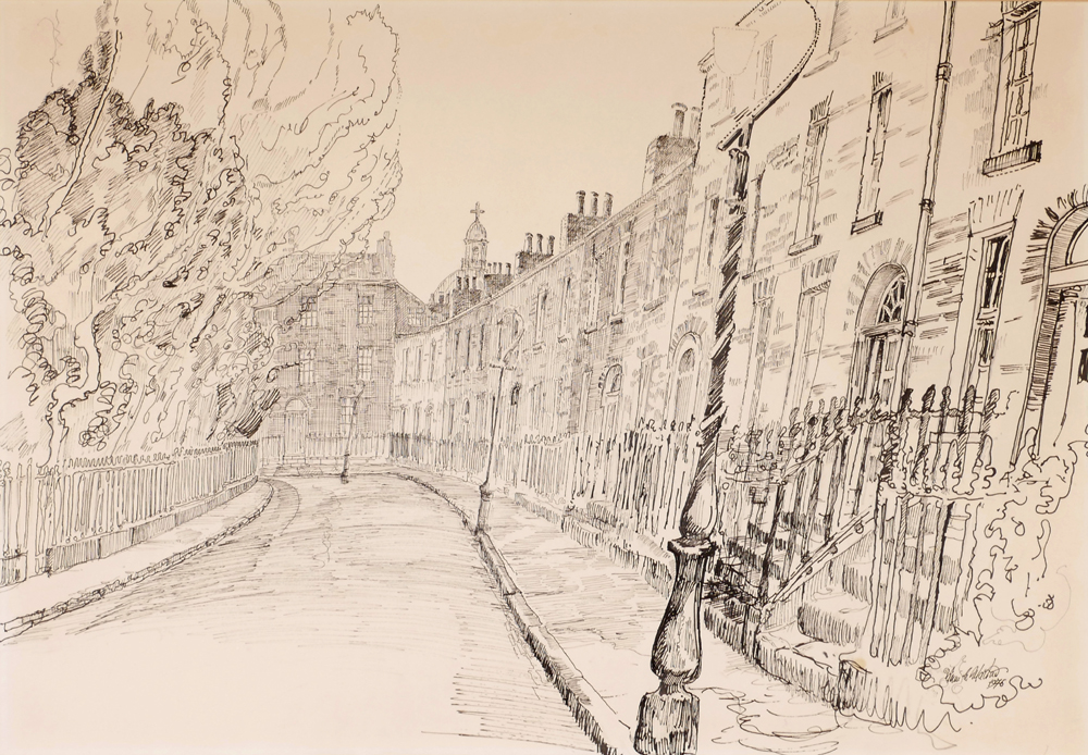 MOUNTPLEASANT SQUARE, DUBLIN, 1976 by Liam C. Martin sold for 160 at Whyte's Auctions