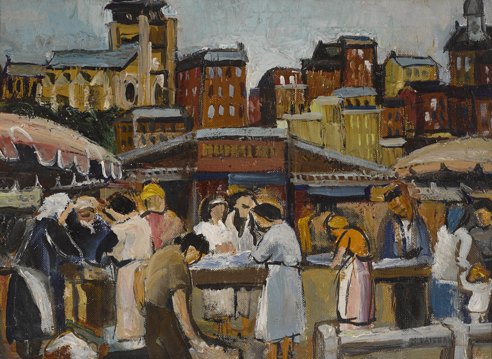 FISH MARKET, HONFLEUR, FRANCE by Hlne Paignant sold for 170 at Whyte's Auctions