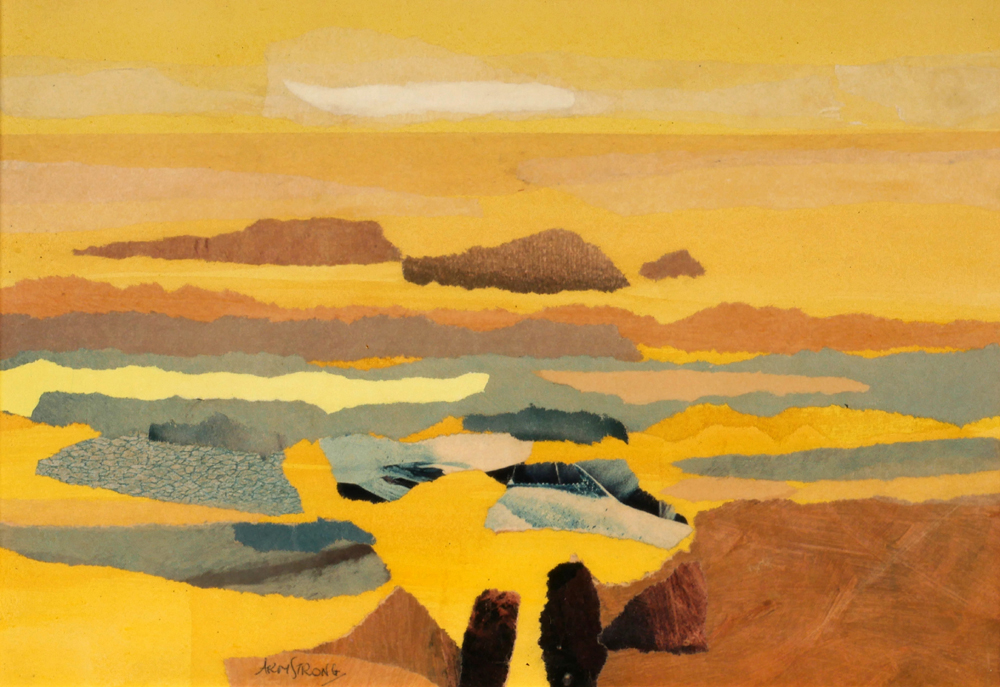 BLUE AND YELLOW LANDSCAPE by Arthur Armstrong sold for 320 at Whyte's Auctions