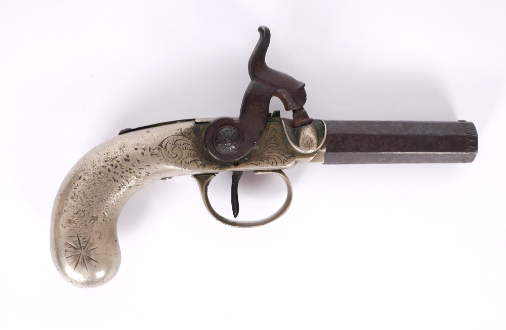 An early 19th century percussion pocket pistol. at Whyte's Auctions
