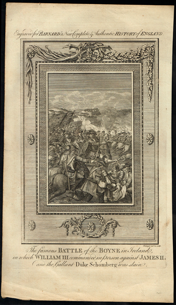 1690 The Famous Battle of the Boyne, an 18th century engraving. at Whyte's Auctions