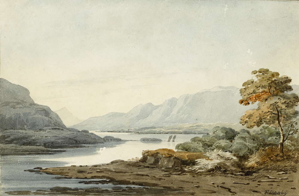 LOCH KATRINE FROM ELLEN'S ISLE, STIRLING, SCOTLAND by Francis Danby sold for 1,800 at Whyte's Auctions