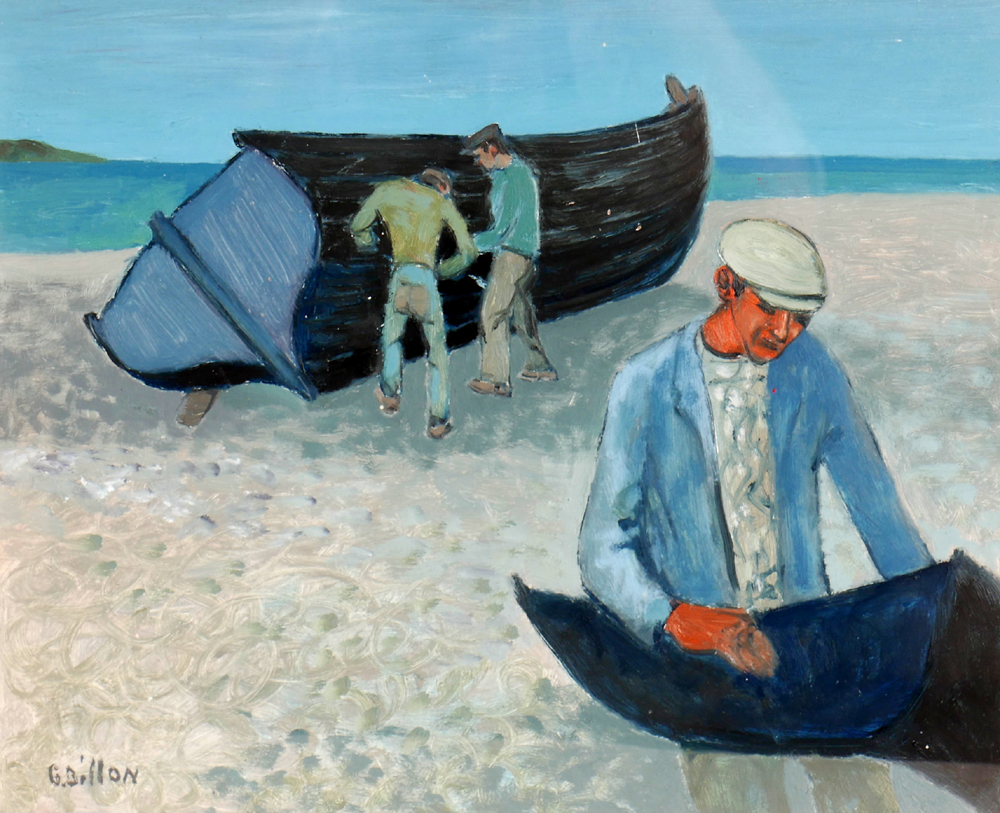 MEN AND BOATS, CONNEMARA by Gerard Dillon sold for 36,000 at Whyte's Auctions