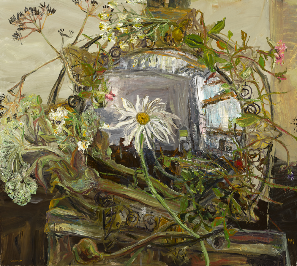 FLOWER WITH ARNOLFINI REFLECTION, 1999 by Nick Miller sold for 5,200 at Whyte's Auctions