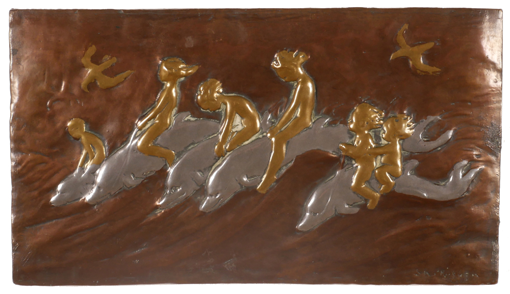 THE DOLPHIN RACE by Sophia Rosamond Praeger sold for 750 at Whyte's Auctions