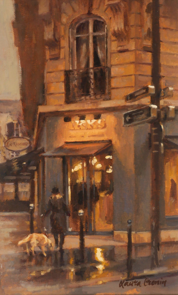 PARISIAN STREET SCENE by Laura Cronin sold for 680 at Whyte's Auctions