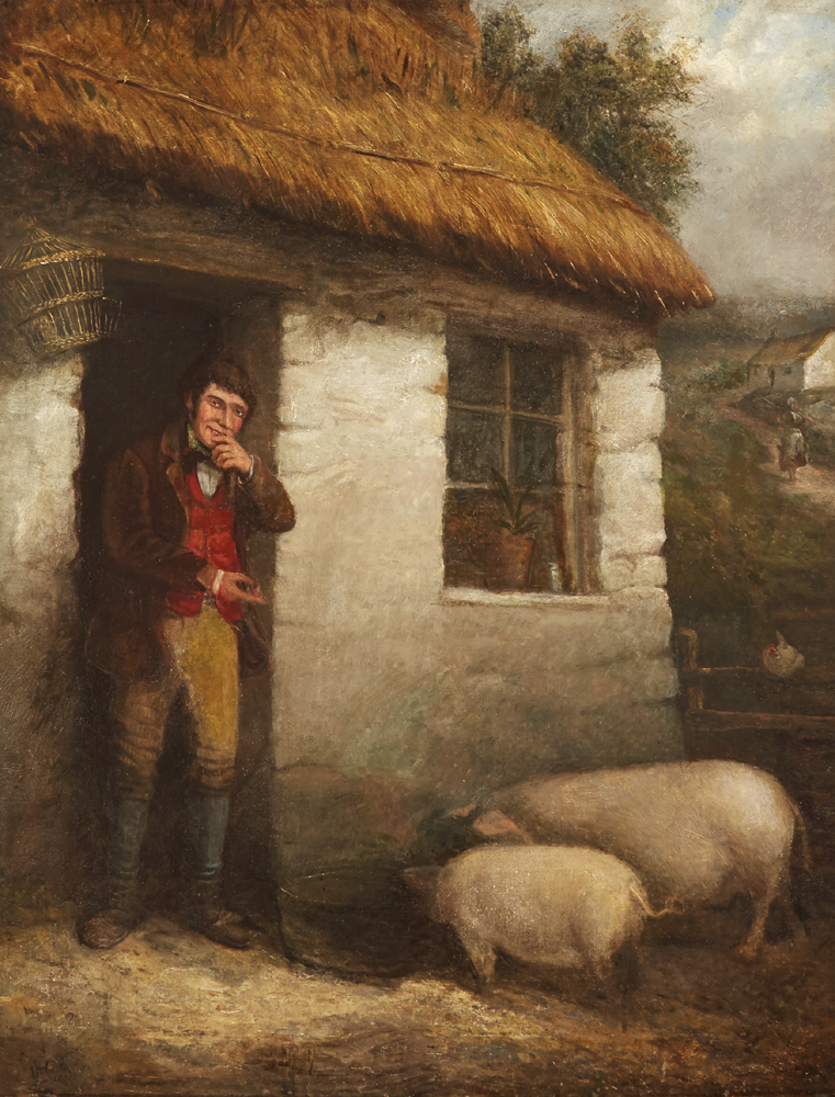 AT THE COTTAGE DOOR by Charles Henry Cook sold for 4,800 at Whyte's Auctions