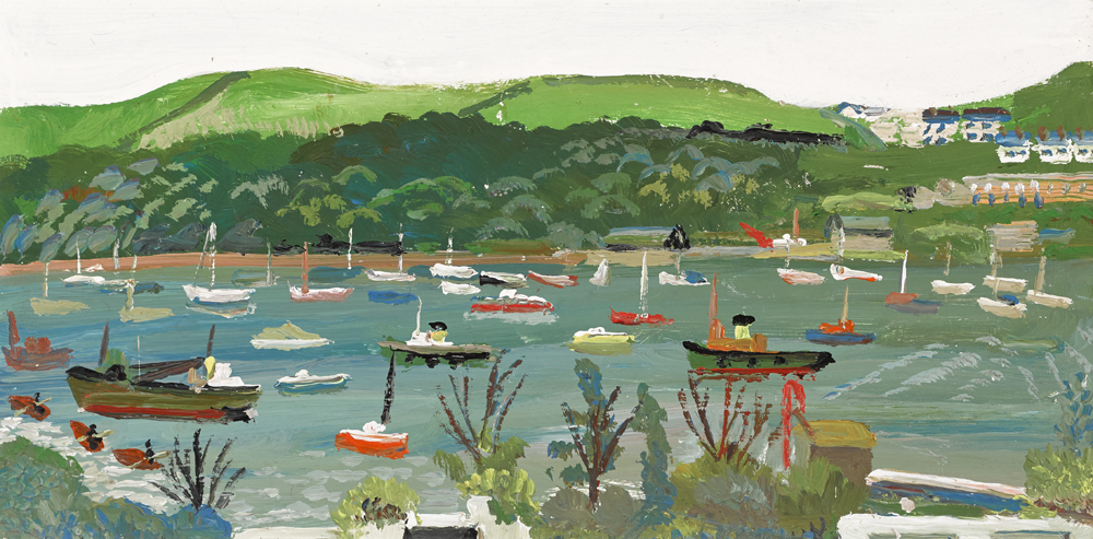 FOWEY HARBOUR, CORNWALL, ENGLAND by Fred Yates sold for 1,400 at Whyte's Auctions