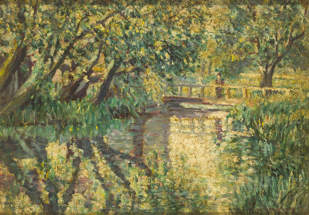 BRIDGE NEAR MORET, FRANCE, 1903 by Frederick O'Neill Gallagher sold for 400 at Whyte's Auctions