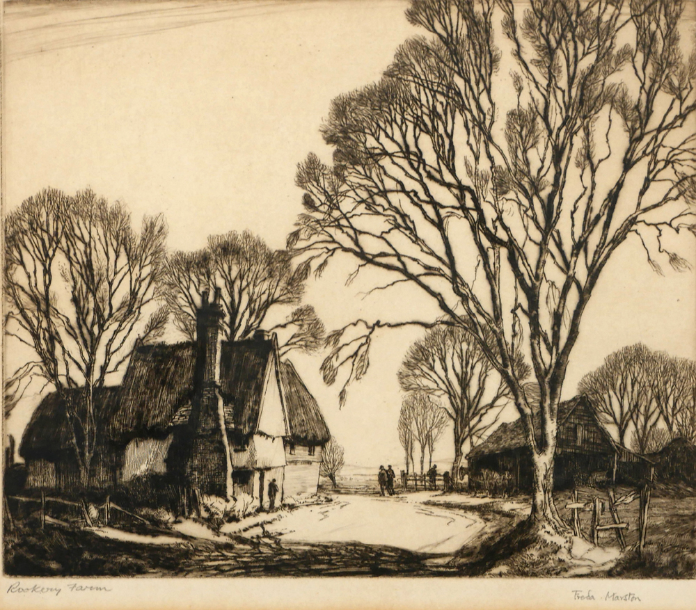 ROOKERY FARM, c.1936 by Freda Marston sold for 70 at Whyte's Auctions