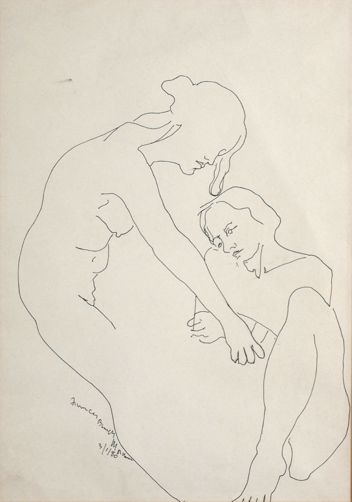 ARTIST AND MODEL, 1980 by Frances Bunch Moran sold for 45 at Whyte's Auctions