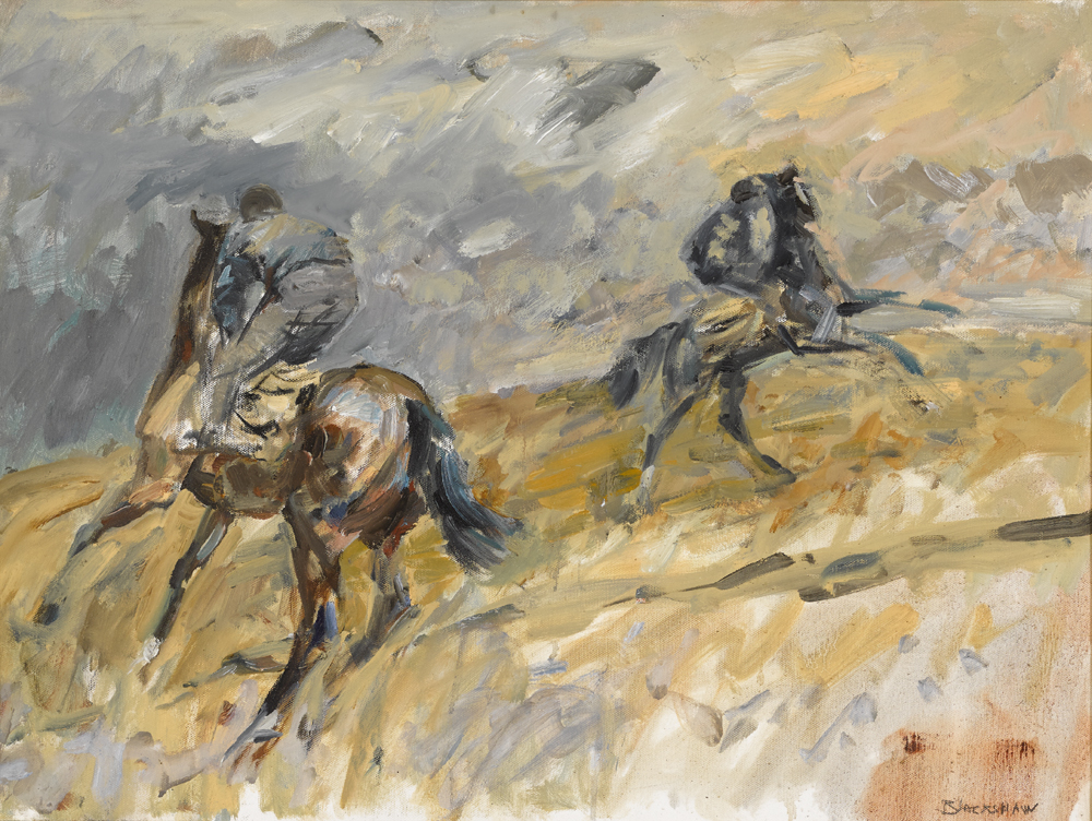 HORSES EXERCISING by Basil Blackshaw sold for 32,000 at Whyte's Auctions