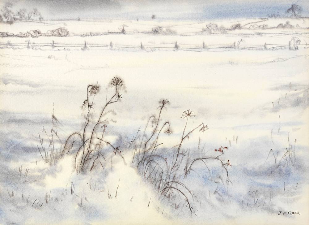 WAYSIDE IN WINTER, 1980 by James Hall Flack sold for 320 at Whyte's Auctions