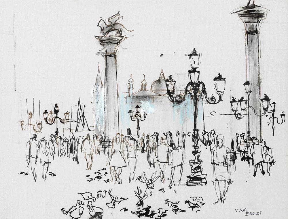PIAZZA SAN MARCO, VENICE by Muriel Brandt RHA (1909-1981) at Whyte's Auctions
