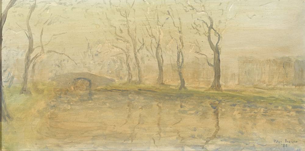 CANAL SCENE, WINTER, 1983 by Peter Pearson sold for 150 at Whyte's Auctions