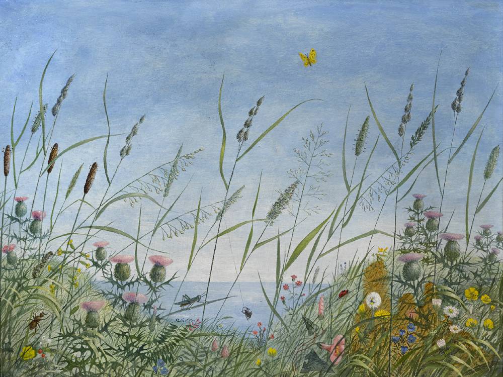 VIEW OF WILD FLOWERS LOOKING TOWARDS THE SEA by William Eric Horsbrugh-Porter sold for 1,050 at Whyte's Auctions