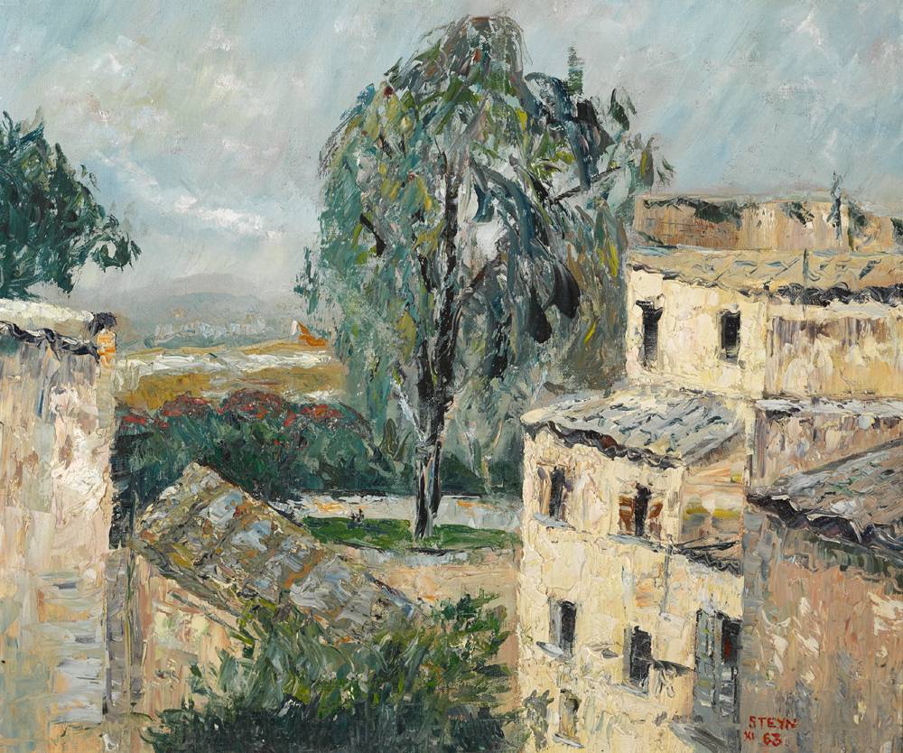 ROOFTOPS, 1963 by Stella Steyn (1907-1987) at Whyte's Auctions