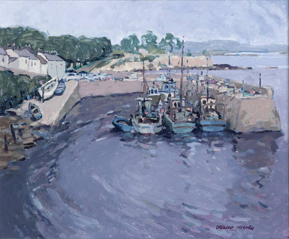 ROUNDSTONE HARBOUR, COUNTY GALWAY, 1985 by Desmond Hickey (1937-2007) at Whyte's Auctions