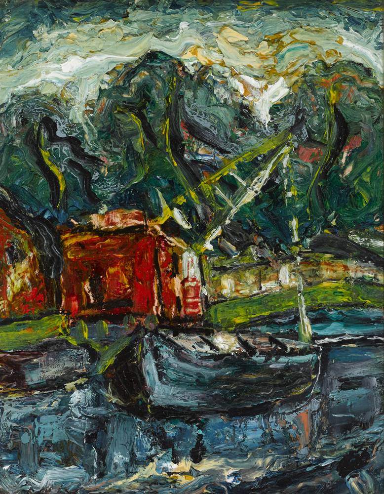 THE BLUE BOAT, 1995 by Barrington Tabb sold for 600 at Whyte's Auctions
