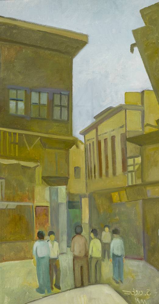 BAGHDAD STREET SCENE, 1988 by Hafidh Al-Droubi sold for 4,800 at Whyte's Auctions