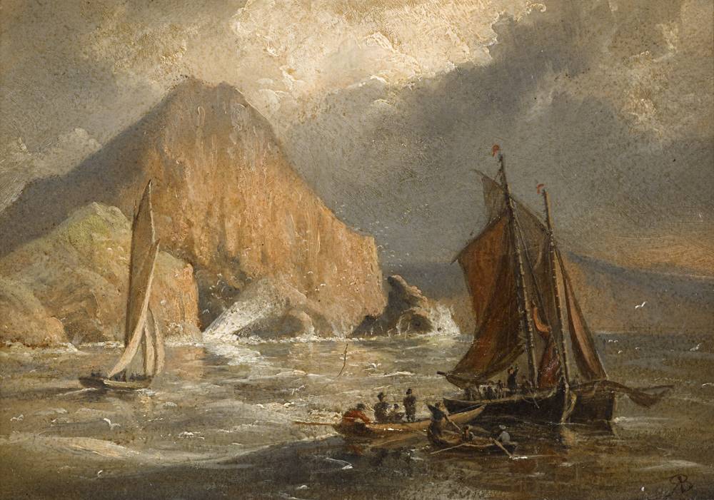VIEWS OF THE SKELLIG ISLANDS (A PAIR) by Richard Brydges Beechey sold for 1,900 at Whyte's Auctions