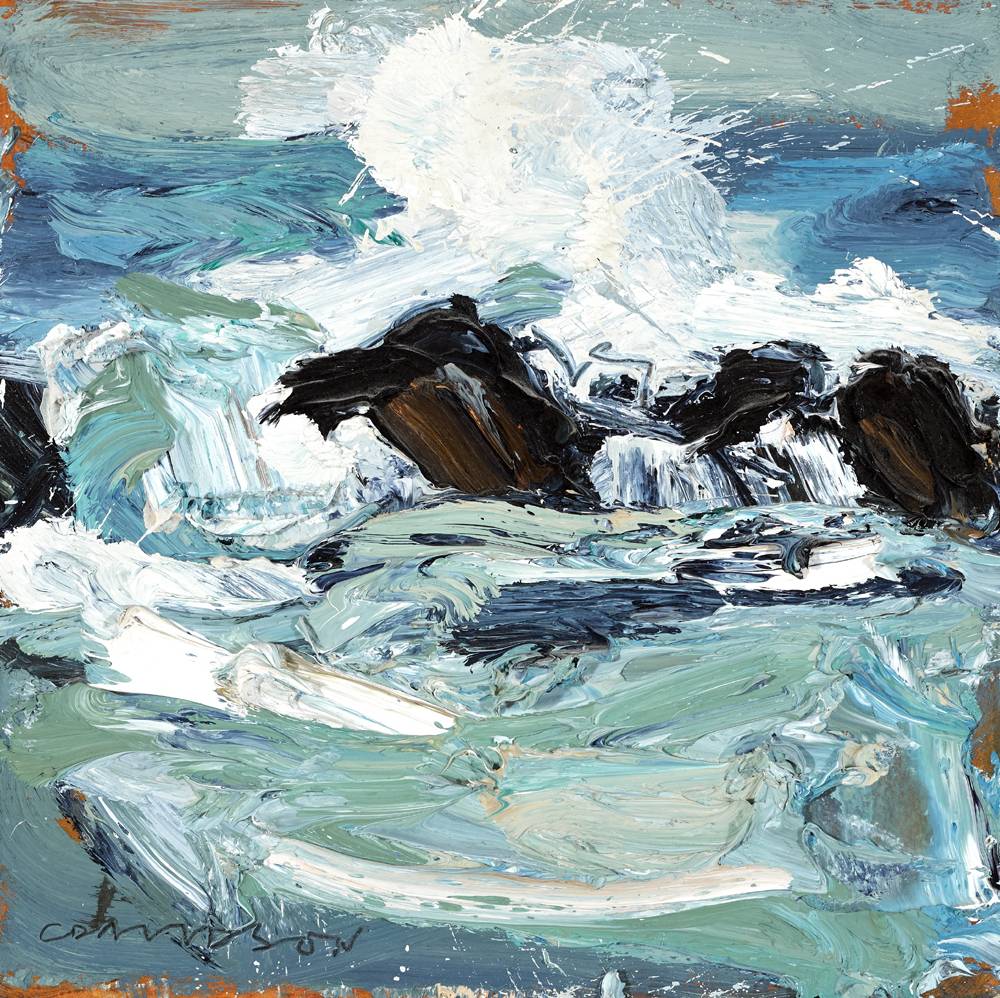 THE ATLANTIC AND ROCKS, 2001 by Colin Davidson sold for 2,100 at Whyte's Auctions