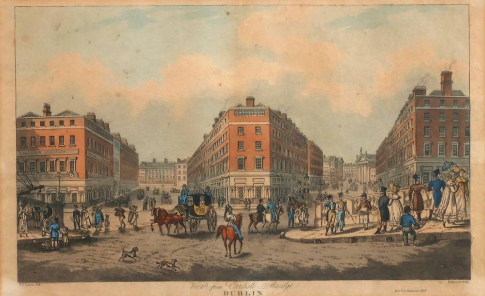 DUBLIN VIEWS, after SAMUEL FREDERICK BROCAS by Henry, Junior Brocas sold for 360 at Whyte's Auctions
