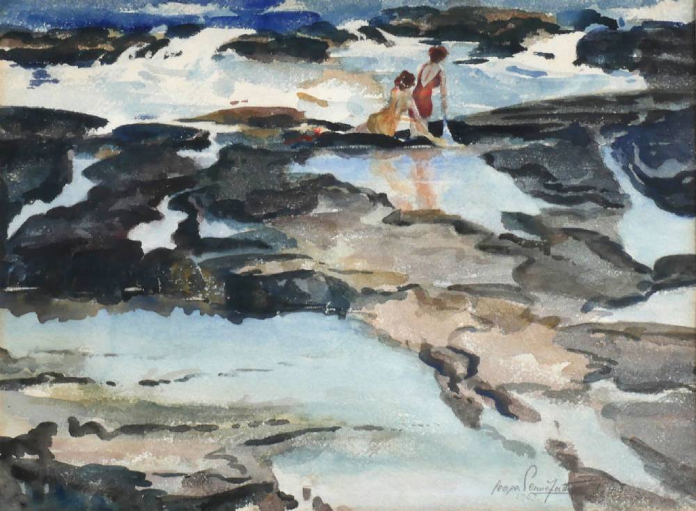 FIGURES IN THE SEA, 1943 by George Pennefather sold for 160 at Whyte's Auctions